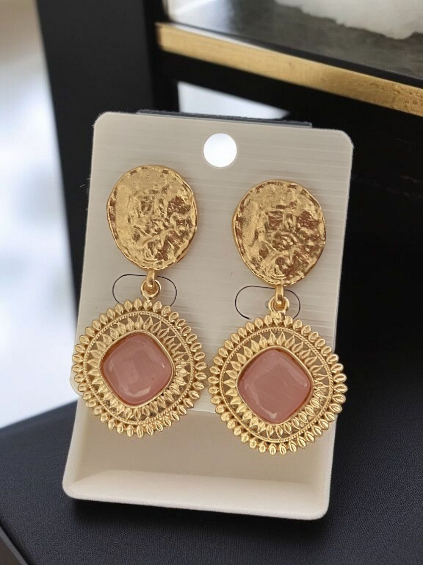 RUHANI RADIANCE GOLDEN BRASS EARRING