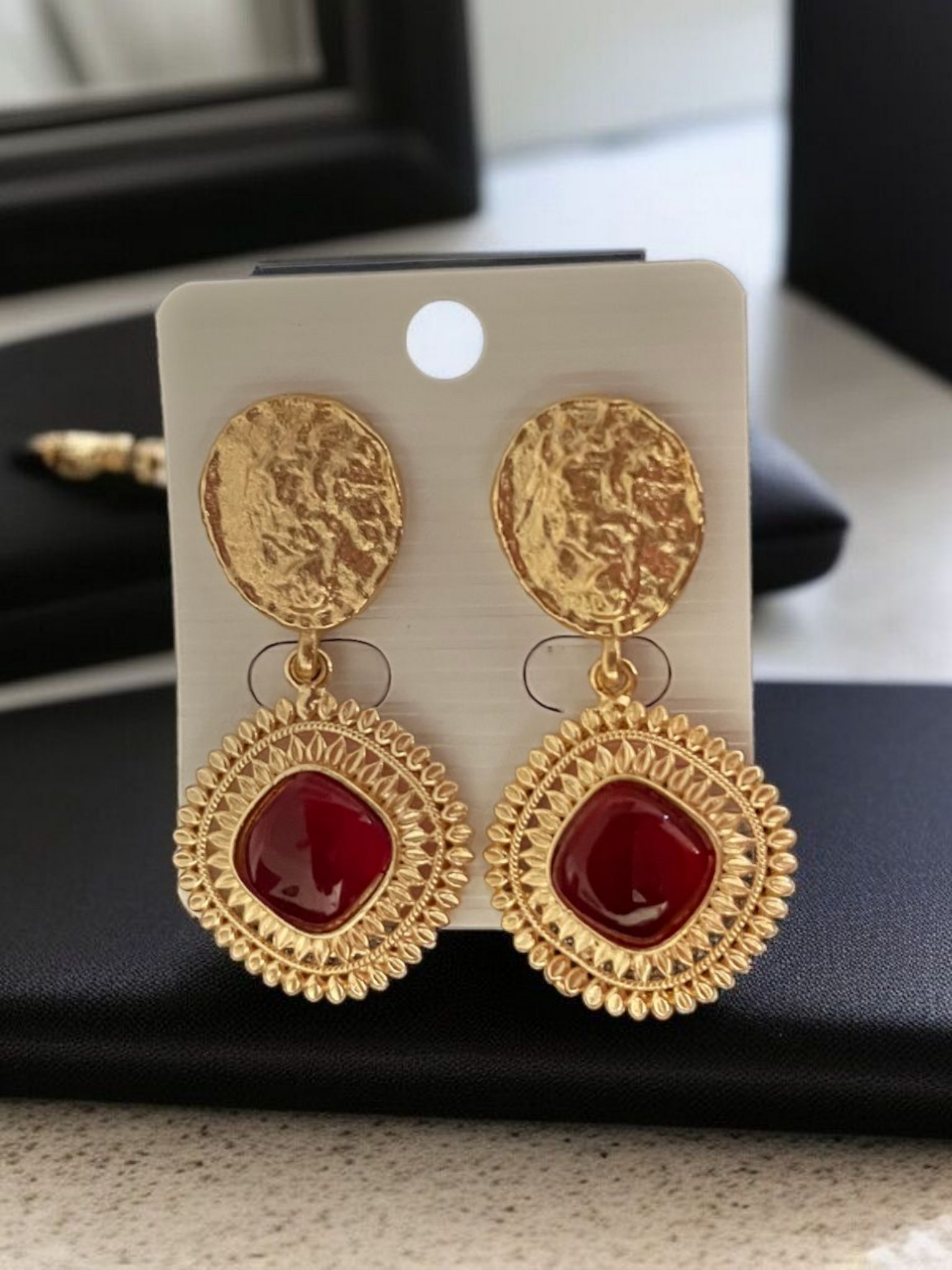 RUHANI RADIANCE GOLDEN BRASS EARRING