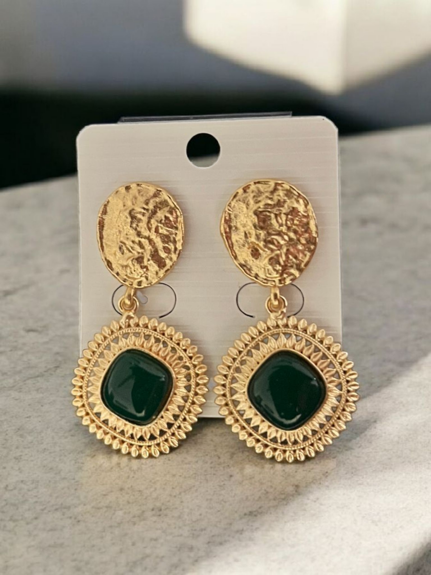 RUHANI RADIANCE GOLDEN BRASS EARRING