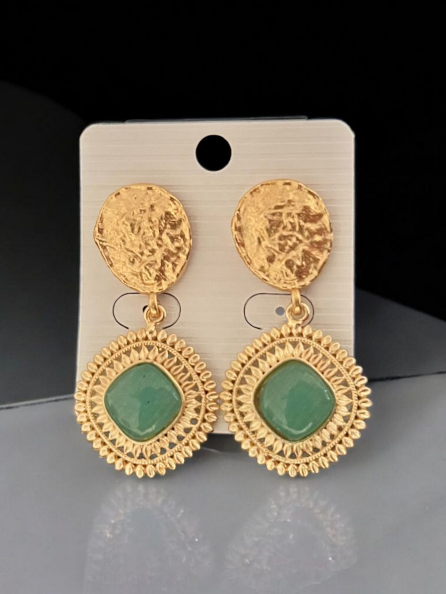 RUHANI RADIANCE GOLDEN BRASS EARRING