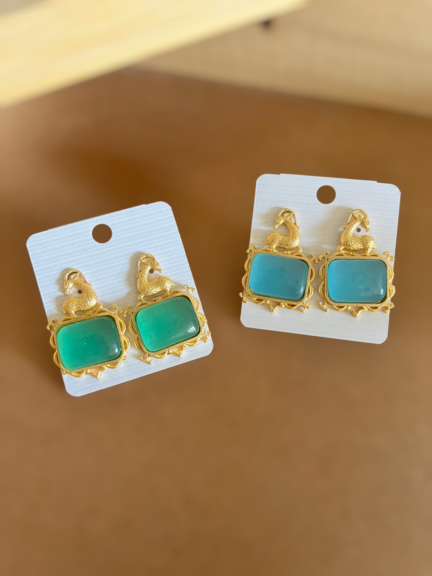 MONALISA MIRAGE GOLDEN BRASS EARRING