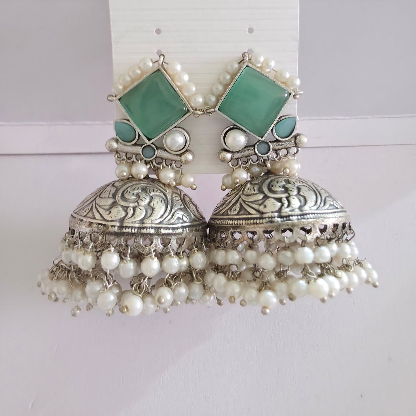 SURYA SHIKHAJ GERMAN SILVER JHUMKI