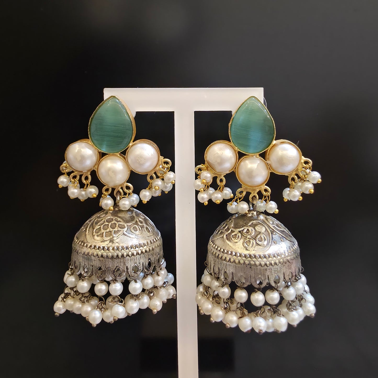 SONAKSHI DUAL TONE OXIDISED JHUMKI