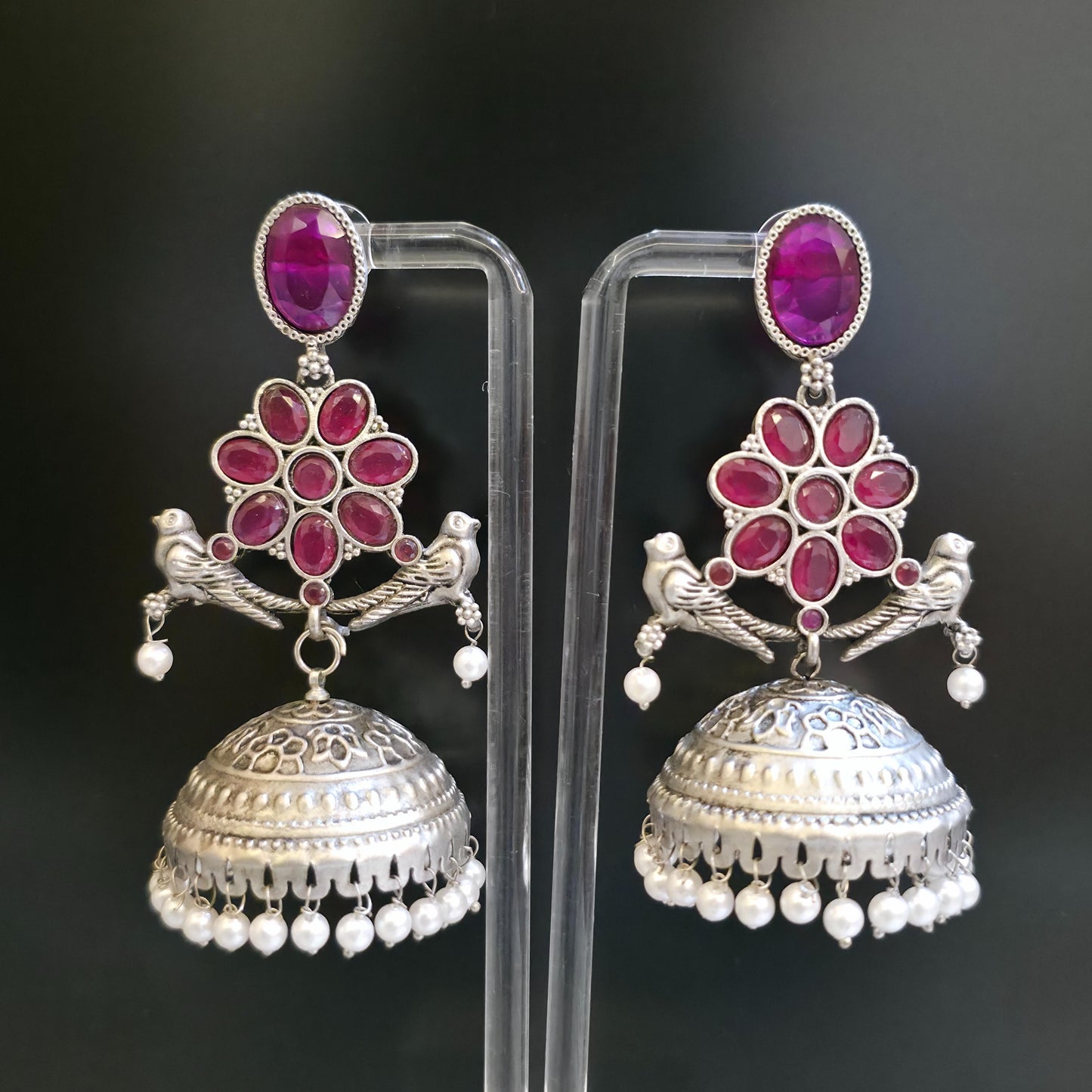 Mat Temple Ruby Jhumka