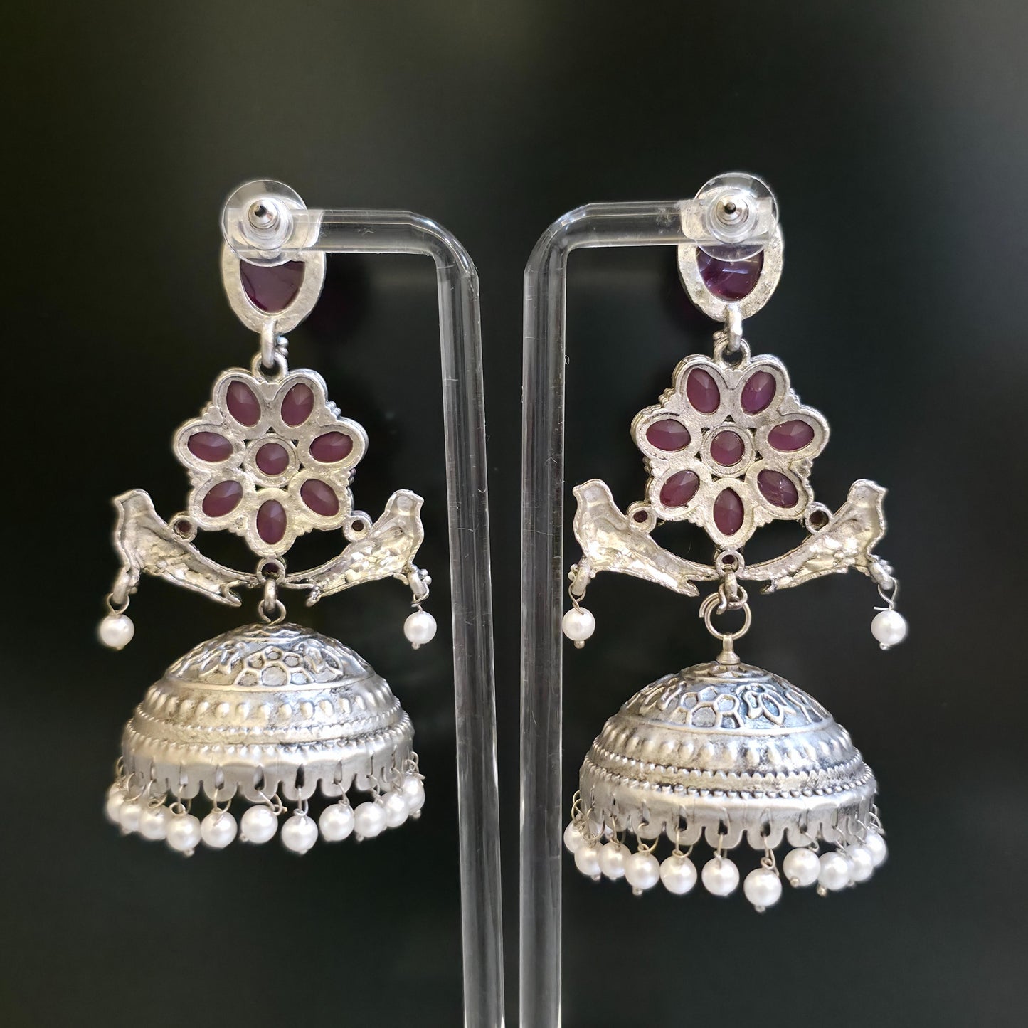 Mat Temple Ruby Jhumka