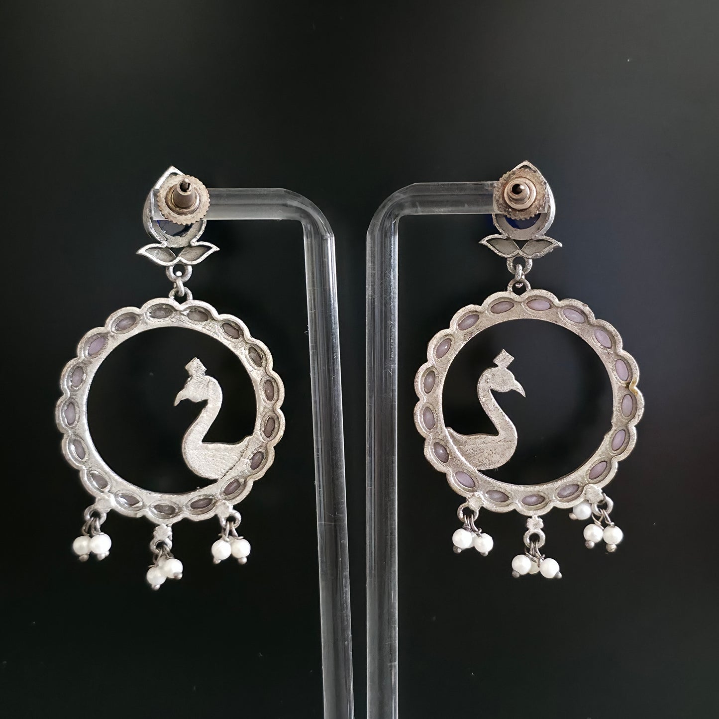 ETHNIC SILVER OXIDISED DANGLERS FOR GIRLS