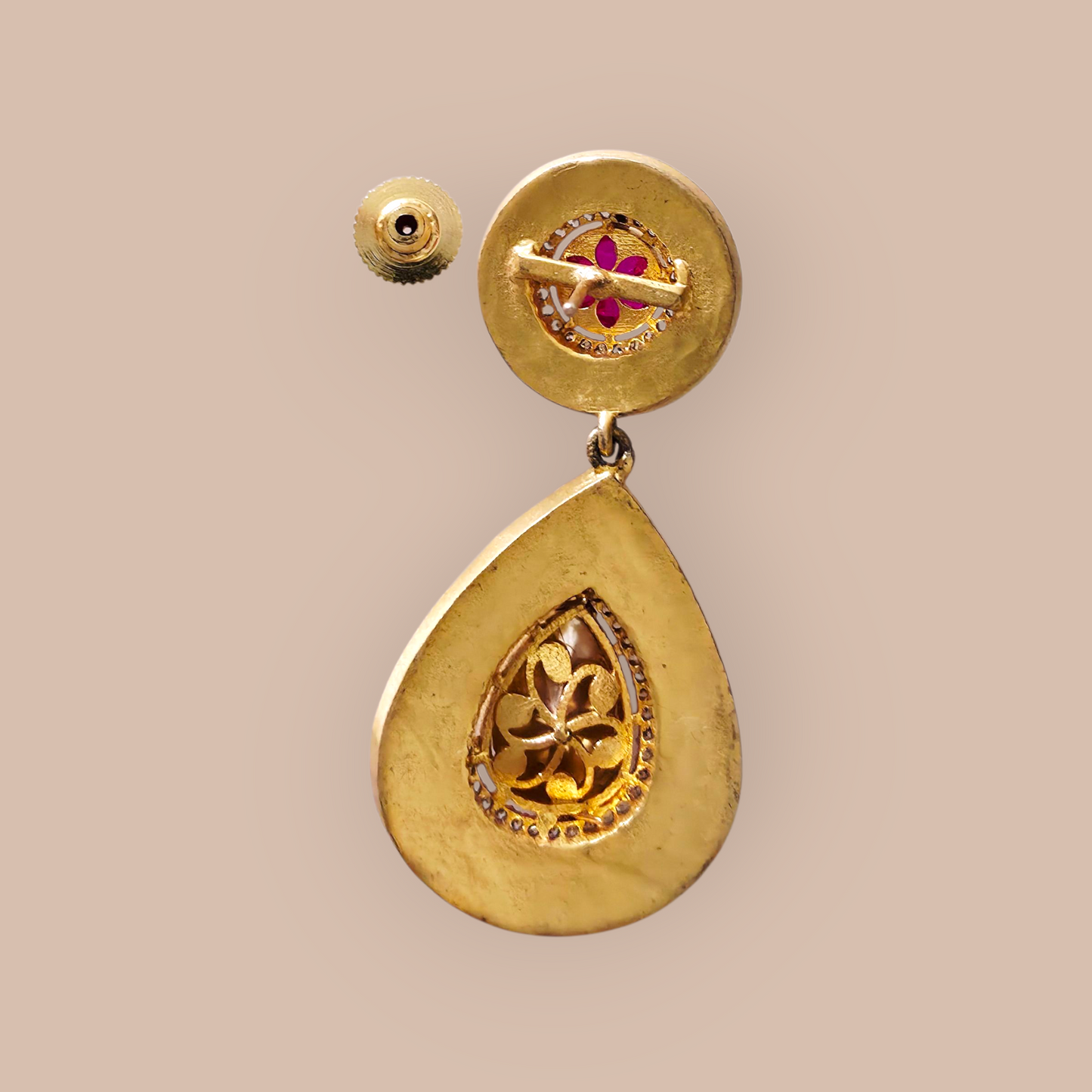 RUBINA GOLD PLATED JADAU KUNDAN EARRING