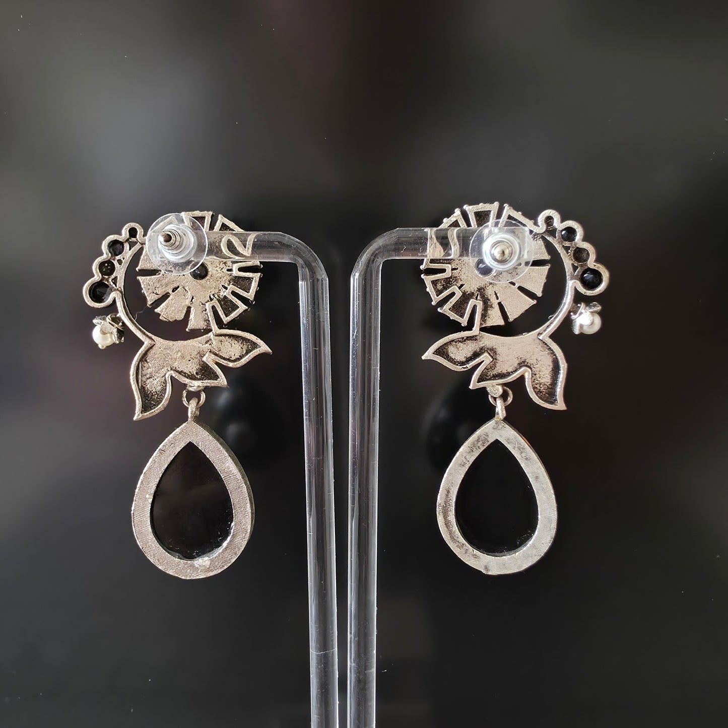 BLACK DUAL TONE TANJORE ART PAINTED DANGLER