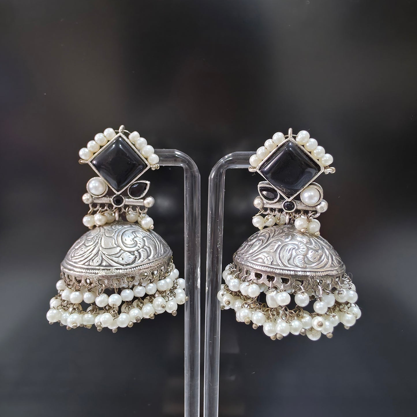 SURYA SHIKHAJ GERMAN SILVER JHUMKI