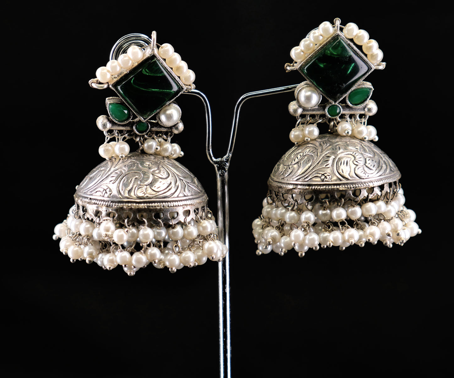 SURYA SHIKHAJ GERMAN SILVER JHUMKI