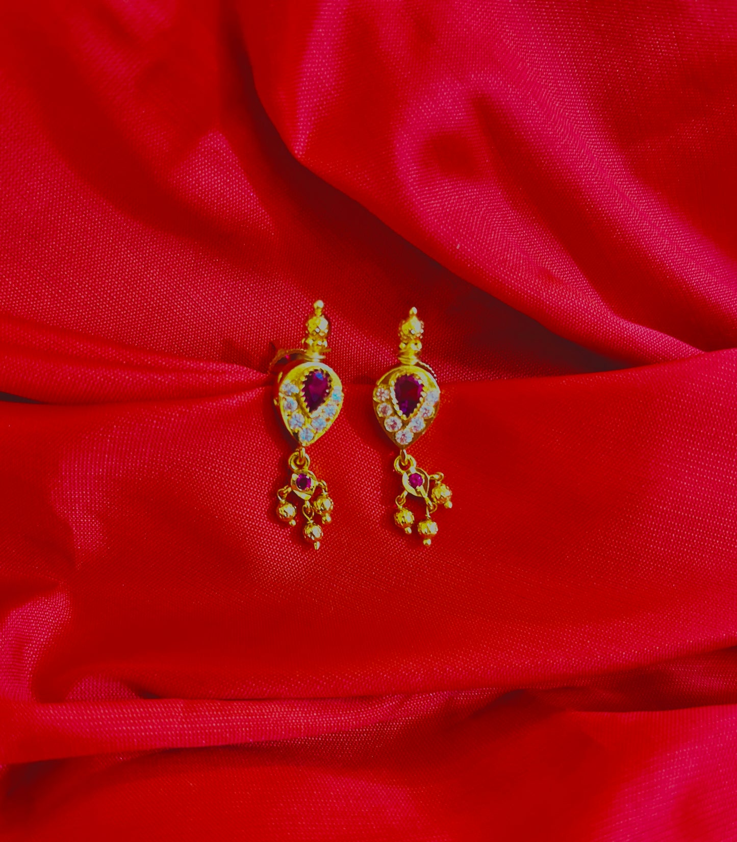PREMIUM RUBY GOLD PLATED MAHARASHTIAN TRADITIONAL CHICHPETI CHOKER SET