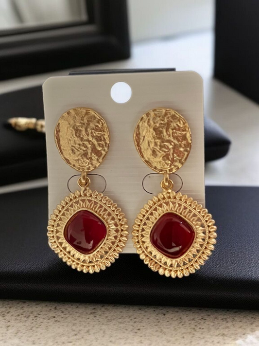 RUHANI RADIANCE GOLDEN BRASS EARRING