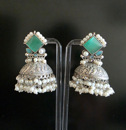SURYA SHIKHAJ GERMAN SILVER JHUMKI
