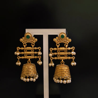 WEDDING WEAR COPPER EXUISITE FUSION WITH JHUMKI