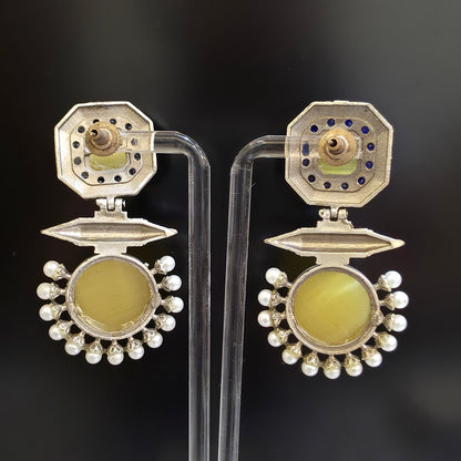 AZURE MAJESTY KUNDAN DROP EARRINGS