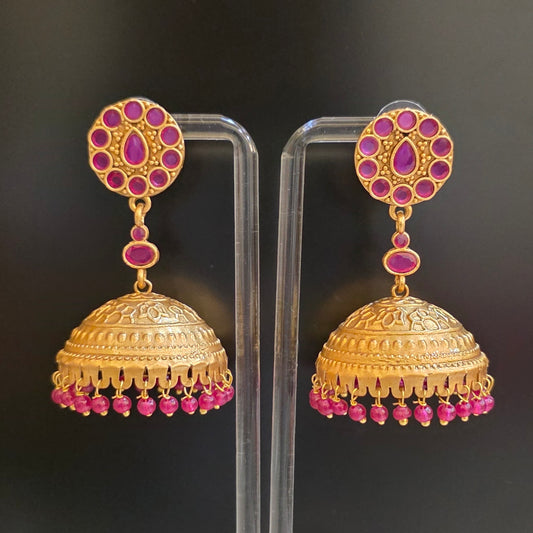 RADHA SILVER OXIDISED JHUMKA