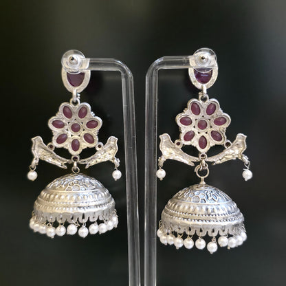 Mat Temple Ruby Jhumka
