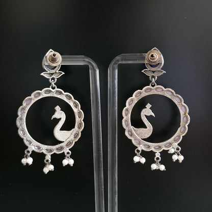 ETHNIC SILVER OXIDISED DANGLERS FOR GIRLS
