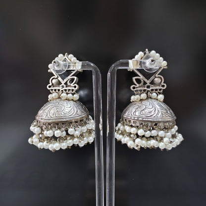 SURYA SHIKHAJ GERMAN SILVER JHUMKI