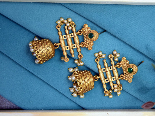 WEDDING WEAR COPPER EXUISITE FUSION WITH JHUMKI