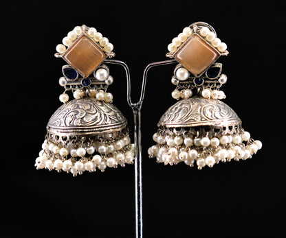 SURYA SHIKHAJ GERMAN SILVER JHUMKI