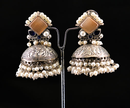 SURYA SHIKHAJ GERMAN SILVER JHUMKI