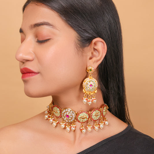 RAJVANSHI PEARL CHOKER SET