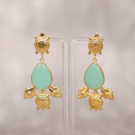 TURTLE GLOW DROP DANGLER EARRING