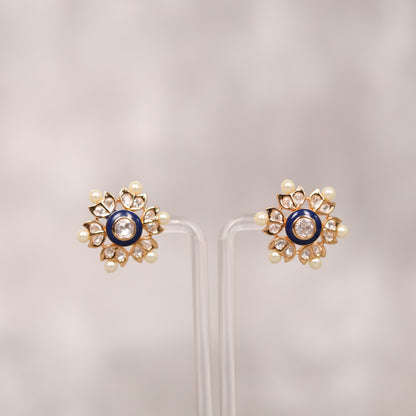NOOR POLKI BLOSSOM STUD