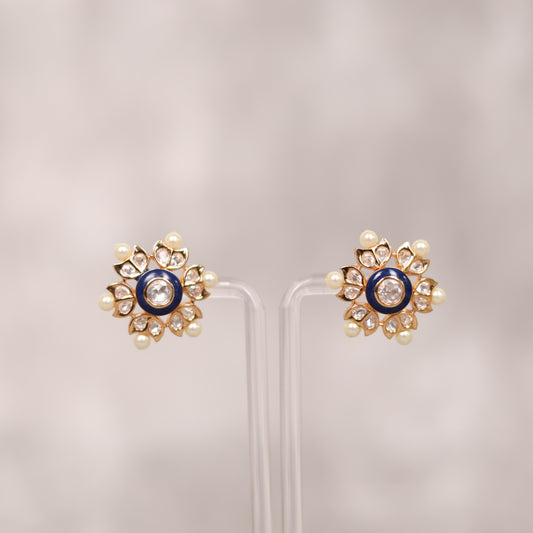 NOOR POLKI BLOSSOM STUD