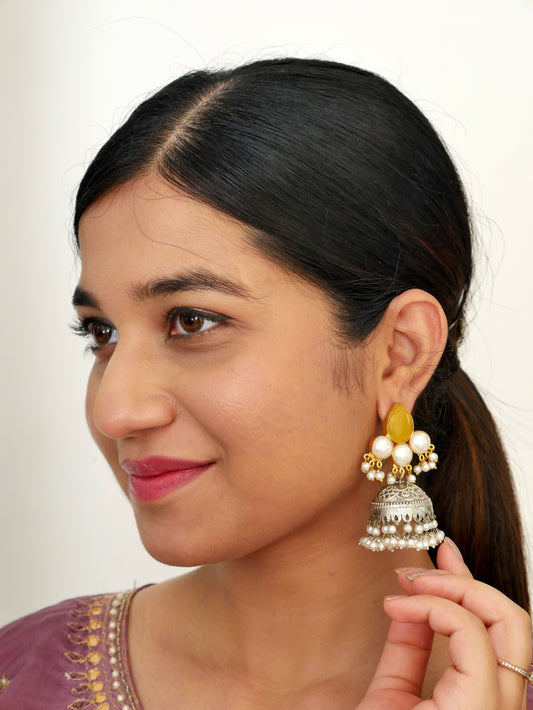 SONAKSHI DUAL TONE OXIDISED JHUMKI